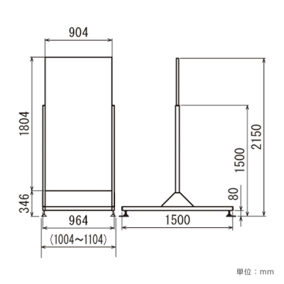 �X�^���h�Ŕ� 255 C �ʔ�900�~1800mm���� �A���~ ���O �A���J�[�Ή���^�A�W���X�^�[�t 