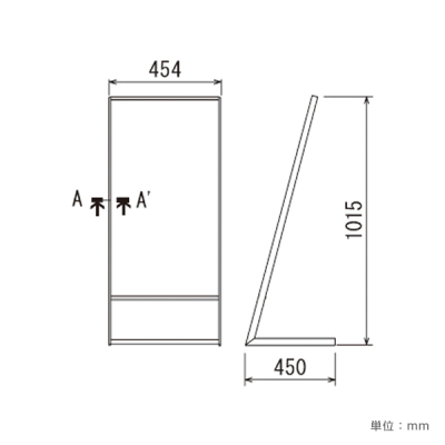 �X�^���h�Ŕ� 263 C �ʔ�450�~900mm �A���~ ���O L�^ 