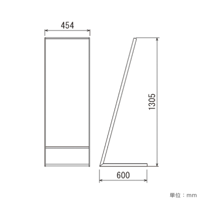 �X�^���h�Ŕ� 263 C �ʔ�450�~1200mm �A���~ ���O L�^ 
