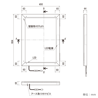 LED���ƃp�l�� FE949 A2 �����J�� �X�C�b�`�tAC�A�_�v�^�[ 