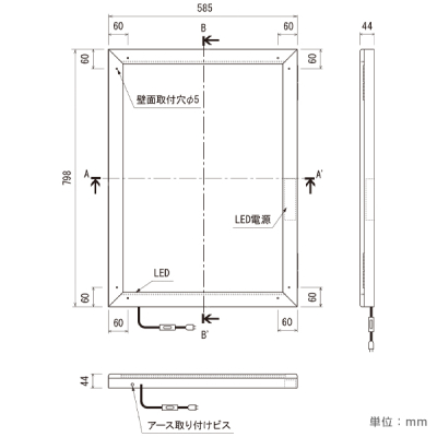 LED���ƃp�l�� FE949 B2 �����J�� �X�C�b�`�tAC�A�_�v�^�[ 