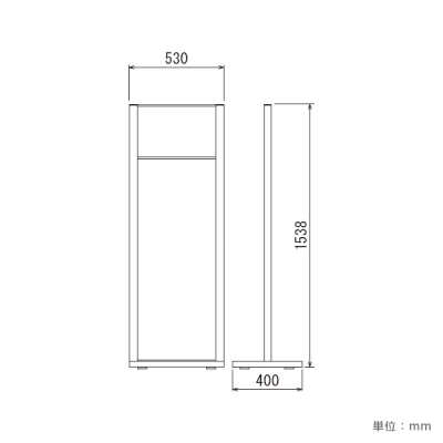 �T�C���X�^���h2705 C 450�~300mm �^���[�^�V���o�[ H1538mm 