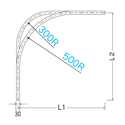 12L01WH D30�J�[�u���[�� �� 800x800x300R