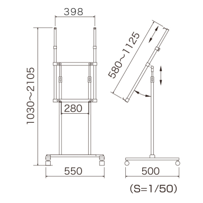 �p�l���p�X�^���h 2105S 40C  �L���X�^�[�d�l