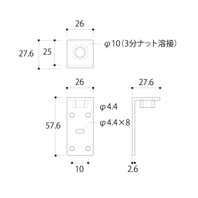 LH-S �V��݂艺���f�B�X�v���C �A���~�X�N�����[�^�C�v L�^���� ��20 �u���b�N L1500