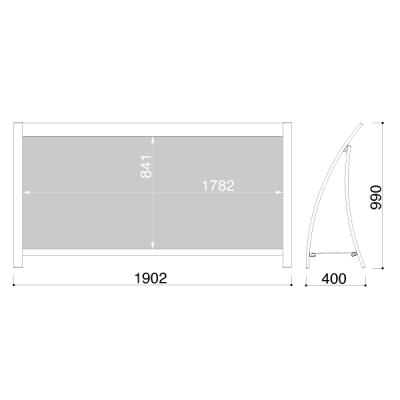 RX�r�b�N�T�C�� RX-188 �A���~���^�ޔ��h���d��  W1902mm 