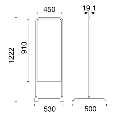�`���I L ���O �X�`�[���p�C�v �ʔT�C�YW450�~H910mm ���� 