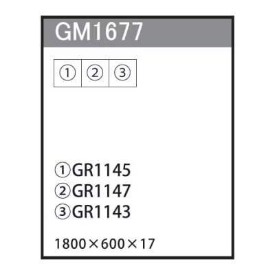 GM1677 �A�ڃO���[�� 60�p3�A