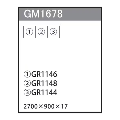 GM1678 �A�ڃO���[�� 90�p3�A