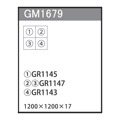 GM1679 �A�ڃO���[�� 60�p4�A