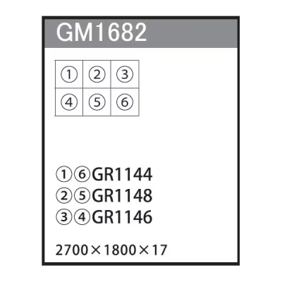 GM1682 �A�ڃO���[�� 90�p6�A