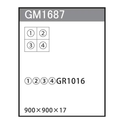GM1687 �A�ڃO���[�� 45�p4�A
