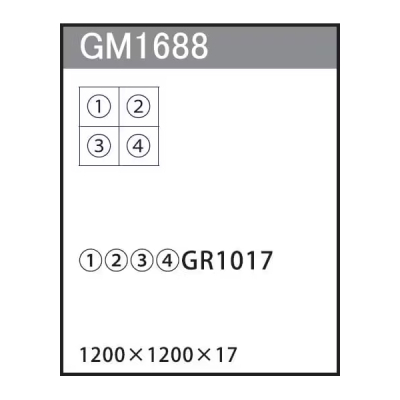 GM1688 �A�ڃO���[�� 60�p4�A