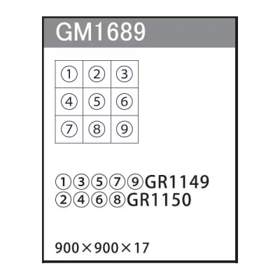 GM1689 �A�ڃO���[�� 30�p9�A