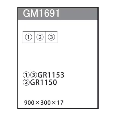 GM1691 �A�ڃO���[�� 30�p3�A
