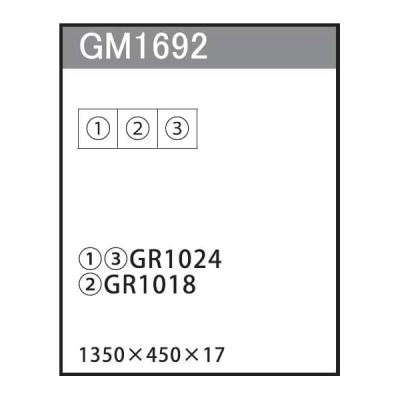 GM1692 �A�ڃO���[�� 45�p3�A