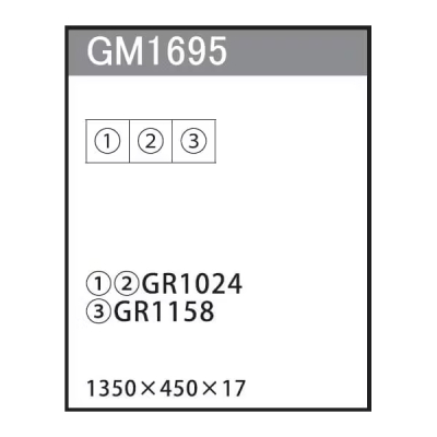GM1695 �A�ڃO���[�� 45�p3�A