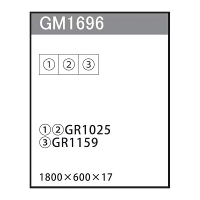 GM1696 �A�ڃO���[�� 60�p3�A
