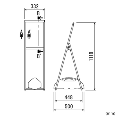 �C���t�H���[�V�����X�^���h 2892 A3�^�e �u���b�N ���O �|�X�^�[�X�^���h �ē���