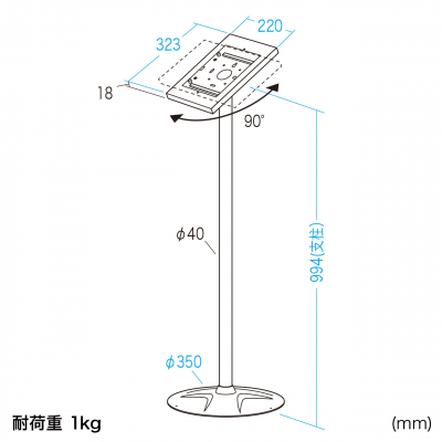 �Z�L�����e�B�{�b�N�X�t��iPad�X�^���h CR-LASTIP31 �X�ܗp�i �̑��p�i �T�C���X�^���h
