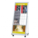 �A���~���[�o�u���X�^���h PRL-052 A4 2��5�i L�^ �܂肽���ݎ� ���n�ʔE�L���X�^�[�t W295�~D470�~H1140 mm 