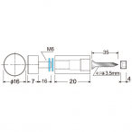 �E�H�[���f�R�t�b�N�^�C�vII �Z�p���[�g 20�~��16mm �p�l���𕂂������σt�b�N 