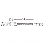 �`�����l���x�b�J�[�Œ�pJ�^�b�s���O JT-P 20mm