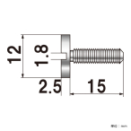 �|�s�b�N  No12-BB-2 �a�t�{���g�^�C�v ���σr�X��12�~2.5mm �l�W�aM5 �{���g15mm 