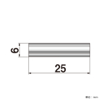 �|�s�b�N No.6-WN-25 ���i�b�g�^�C�v ���σr�X��6�~25mm 
