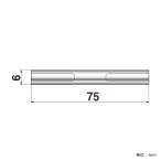 �|�s�b�N No.6-WN-75 ���i�b�g�^�C�v ���σr�X��6�~75mm 