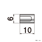 �|�s�b�N No.6-N-10 �i�b�g�^�C�v ���σr�X��6�~10mm 