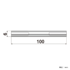 �|�s�b�N No.6-WN-100 ���i�b�g�^�C�v ���σr�X��6�~100mm 