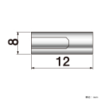 �|�s�b�N No.8-N-12 �i�b�g�^�C�v ���σr�X��8�~12mm 