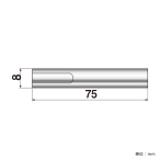 �|�s�b�N No.8-N-75 �i�b�g�^�C�v ���σr�X��8�~75mm 