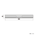 �|�s�b�N No.8-WN-50 ���i�b�g�^�C�v ���σr�X��8�~50mm 
