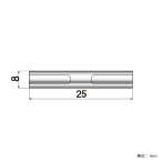 �|�s�b�N No.8-WN-25 ���i�b�g�^�C�v ���σr�X��8�~25mm 