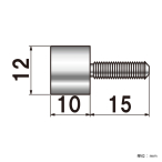 �|�s�b�N No.12-B-10 �{���g�^�C�v ���σr�X��12�~10mm �l�W�aM5 �{���g15mm 