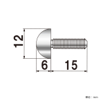 �|�s�b�N No.12-HB-6 �����^�{���g�^�C�v ���σr�X��12�~6mm �l�W�aM5 �{���g15mm 