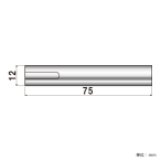 �|�s�b�N No.12-N-75 �i�b�g�^�C�v ���σr�X��12�~75mm 