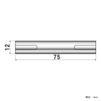 �|�s�b�N No.12-WN-75 ���i�b�g�^�C�v ���σr�X��12�~75mm 