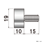 �|�s�b�N No.19-B-10 �{���g�^�C�v ���σr�X��19�~10mm �l�W�aM8 �{���g15mm 