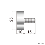�|�s�b�N No.25-B-10 �{���g�^�C�v ���σr�X��25�~10mm �l�W�aM8 �{���g15mm 