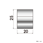 �|�s�b�N No.25-N-20 �{���g�^�C�v ���σr�X��25�~20mm �l�W�aM8 �{���g15mm 