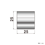 �|�s�b�N No.25-WN-25 ���i�b�g�^�C�v ���σr�X��25�~25mm 