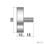 �|�s�b�N No.38-B-10 �{���g�^�C�v ���σr�X��38�~10mm �l�W�aM8 �{���g15mm 