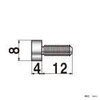 �|�s�b�N No8-B-4 �{���g�^�C�v ���σr�X��8�~4mm �l�W�aM5 �{���g12mm 