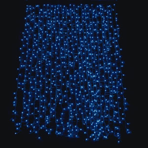 LEDスパークルライトカーテン720球 ブルー 518
