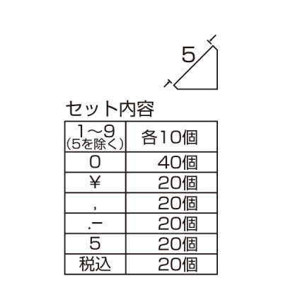 ニュープライスキューブセット S 透明/黒字