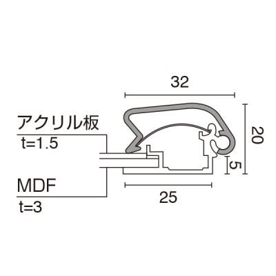 fBAObv p OʊJt[32mm pی^ MG-32R B3 ubN W414~H565mm