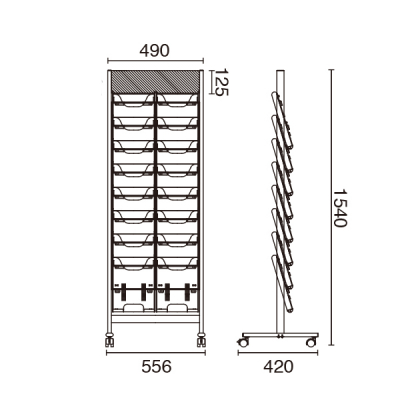 SCPX^h  28i d؉ OփXgbp[tLX^[ W556~D420~H1540mm 